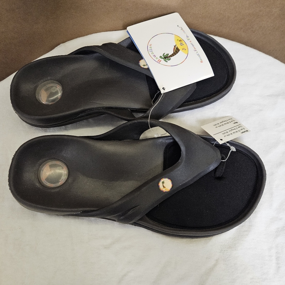 Black Flip Flop Sandals Men Size 11 - Picture 2 of 16